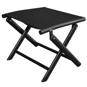 Folding Footstool Black Aluminum and Textilene vidaXL - Picture 1 of 6