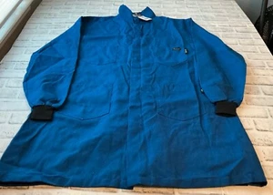 Workrite FR Labcoat Mens 3XL Blue Flame Resistant Button Up Long Sleeve NEW - Picture 1 of 7