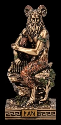 Pan Figura Piccolo - Dio Con Flauto di - Mitologia Decorativa Veronese 8cm - Immagine 1 di 4