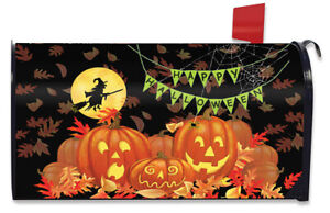 Halloween Haunts Magnetic Mailbox Cover Jack o'Lanterns Standard Briarwood Lane