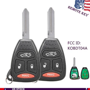 2 For 2006 2007 Dodge Charger Magnum Keyless Entry Remote Car Key Fob KOBDT04A - Picture 1 of 6