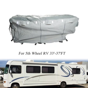 5TH Wheel RV Motorhome Camper Storage Waterproof Cover 33'-37' FT with Zipper - Picture 1 of 10