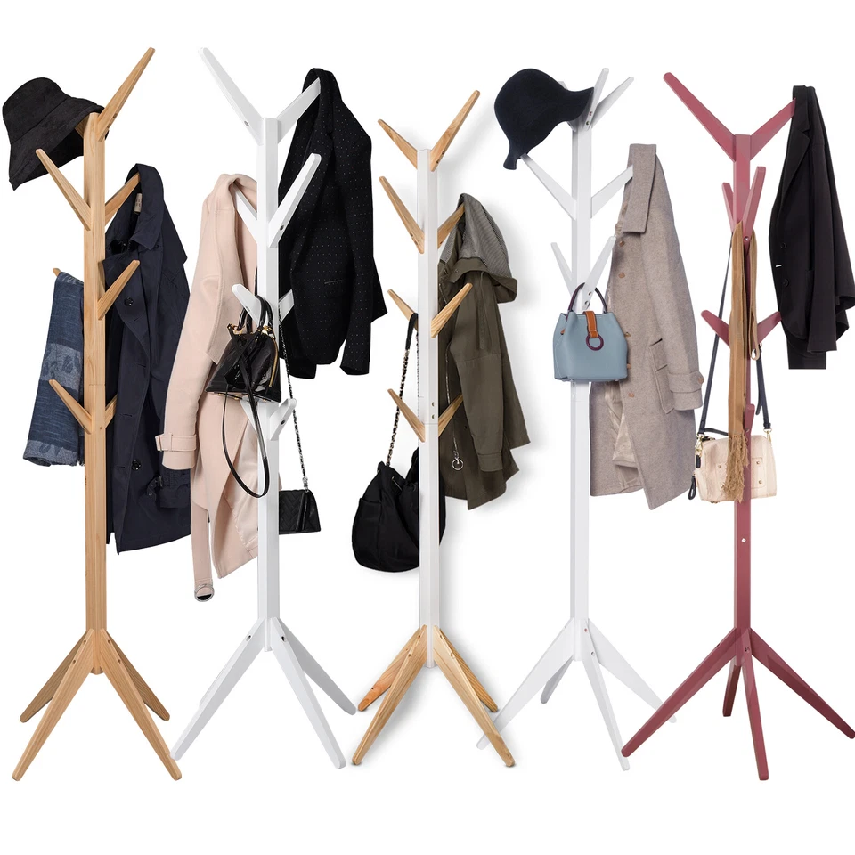 WOLTU Kleiderständer mit 8 Haken Garderobenständer Hängeregal Wäscheständer G...