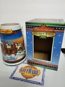 2002 Clydesdale Holiday Stein Collector Series Anheuser Busch Stein NIB w/ COA - Picture 1 of 3