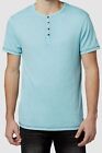 $40 Buffalo David Bitton Men's Blue Short-Sleeve Henley T-Shirt Size XL