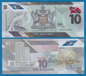 Trinidad and Tobago 10 Dollars P 62 2020 UNC Polymer - Picture 1 of 1