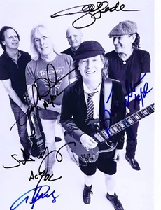 AC/DC band by FIVE MEMBERS Signed Overisized Photo - Picture 1 of 6