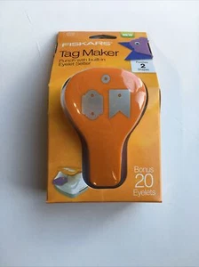Fiskars Artisan Double Tag Maker Punch with Built-in Eyelet Setter 197680 - Picture 1 of 2