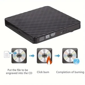 External USB 3.0 DVD RW CD Writer Drive Burner Reader Player For Laptop, PC - Picture 1 of 5