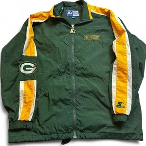 Green Bay Packers Vintage Starter Parka Jacket Mens large Green NFL Football 90s - Picture 1 of 5