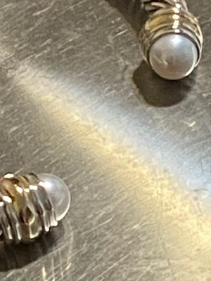 Brazalete David Yurman Cable Classics 5mm Perlas y Oro 14K Cable PEQUEÑO Foto 1 de 4