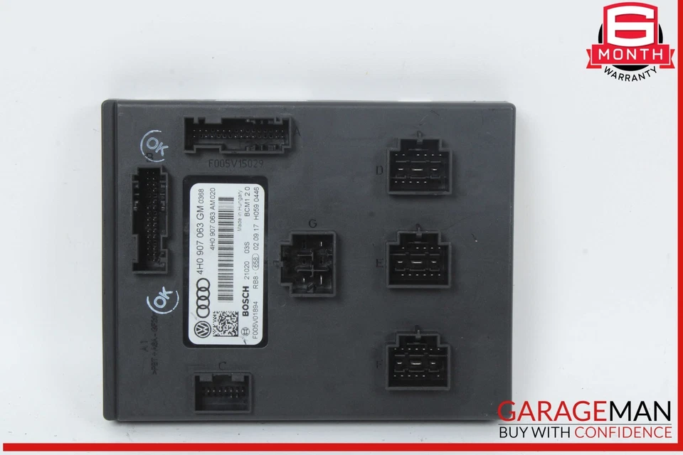 Unidad de módulo de control de carrocería de suministro a bordo 12-18 Audi S6 A7 A6 4H0907063CG OEM Foto 1 de 4