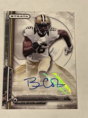 2014 Topps Strata Autographs #128 Brandon Coleman NFL New Orleans Saints - Image 1 of 2