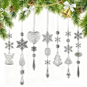 Addobbi da Appendere in Acrilico Trasparente per Decorazione Albero di Natale Multicolore, - Foto 1 di 27