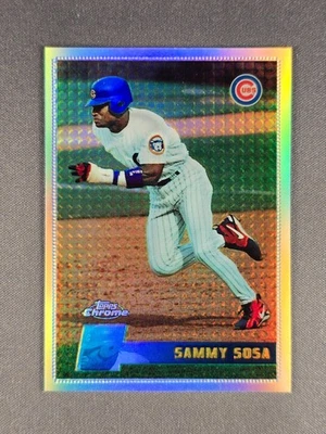 1996 Topps cromo #99 Sammy Sosa refractor Chicago Cubs Foto 1 de 4
