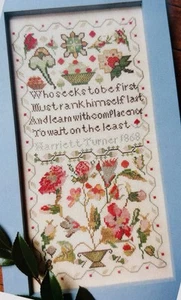 New Mojo Stitches THE HUMBLE SAMPLER: HARRIETT TURNER Cross Stitch Pattern Chart - Picture 1 of 3