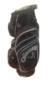Callaway Golf Cart Bag schwarz mit weißem Rand 14-fach Teiler 9 Reißverschlusstaschen - Bild 1 von 13