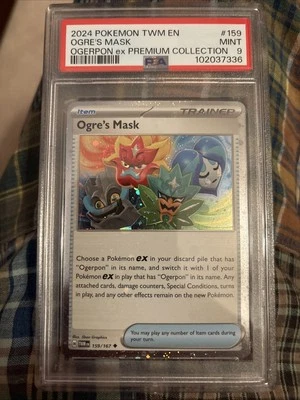 Ogre's Mask - Prismatic Evolutions - 118/131 - Pokemon TCG - Reverse Holo  PSA9 - Image 1 of 2