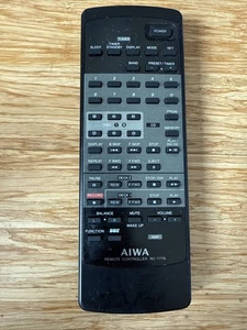 RARO TELECOMANDO VINTAGE NUOVO OEM AIWA RC-T779 PER SISTEMA COMPONENTI DX-M77 / CX-77 - Foto 1 di 3