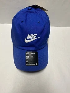 CAPPELLO BERRETTO CLUB NIKE BLU COBALTO NUOVO CON ETICHETTE ADULTO M/L REGOLABILE UNISEX - Foto 1 di 5