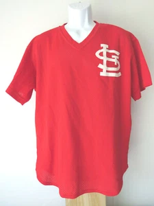 Red VICTORY ATHLETIC ST. LOUIS JERSEY STL t shirt 44 Embroidery vneck custom XL - Picture 1 of 6