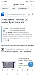 Hyundai i20 Radiator ASSY 25310 A5800 Hyundai Genuine Parts - Picture 1 of 5