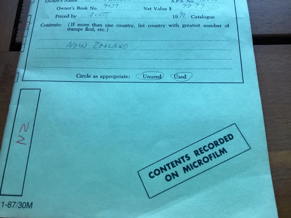 ICOLLECTZONE BOX LOTS & COLLECTIONS- New Zeal APS  Sales  Book 1985 CV  (A000-9) - Image 1 of 4