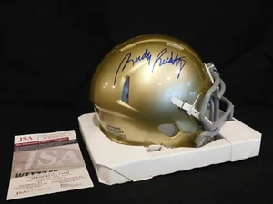 Minicasco de velocidad irlandés firmado por Rudy Ruettiger autografiado Notre Dame certificado de autenticidad JSA - Imagen 1 de 1