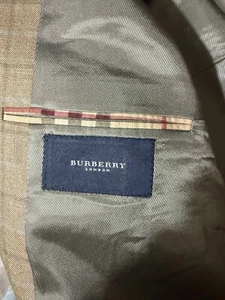 BURBERRY'S Houndstooth Brown Sport Man’s Coat Jacket Size 44XLG - Picture 1 of 13