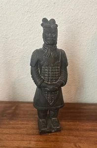 Vintage Chinese Terracotta Warrior Soldier Figurine Statue - 9" - Picture 1 of 4