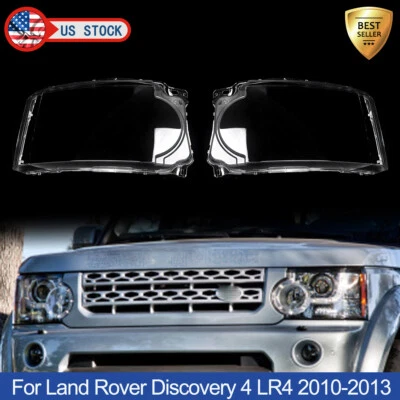 Par de cubiertas de lente de faros para Land Rover Discovery 4 LR4 2010-2013 Foto 1 de 4