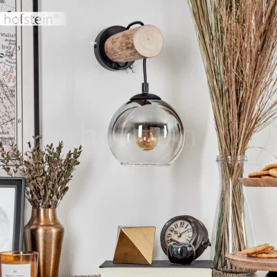 Wand Leuchten Klar Rauchglas Flur Wohn Schlaf Zimmer Raum Kugel Lampen modern - Bild 1 von 4