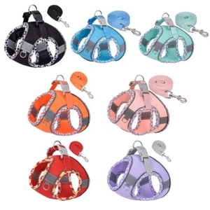 Pet Dog Reflective Plaid Edging Leash Vest Chest Strap Safey for Night Walking - Picture 1 of 19