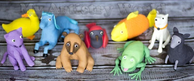 A set of 9 edible 3D 'Brown Bear, Brown Bear, What Do You See...' cake toppers.  - Изображение 1 из 4