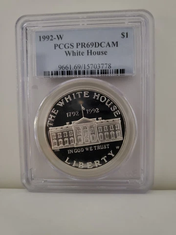 1992-W Korea Commemorative Dollar PCGS Certified PF69 DCAM Cover