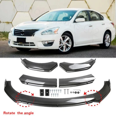 For 2013-2015 Nissan Altima Carbon Fiber Style Front Bumper Spoiler Lip Body Kit Foto 1 de 4