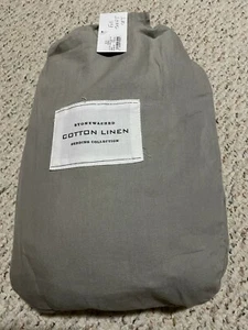 RESTORATION HARDWARE STONEWASHED COTTON LINEN FULL SHEET SET Fog Gray NWT - Picture 1 of 6