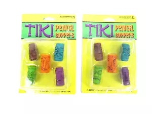 Tiki Bleistift Topper Lot (2 Sets von 5) Accoutrements 2004 Neu Versiegelt in Verpackung - Bild 1 von 5