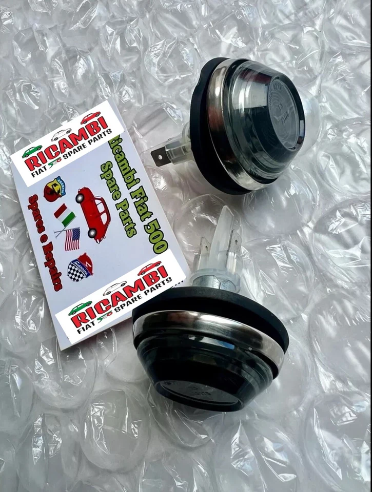 PAR DE LUCES INDICADORAS REPETIDOR LATERAL CLÁSICO FIAT 500 FIAT 600 PAR HUMO NUEVO Foto 1 de 1