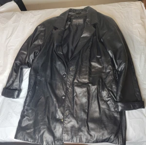 Wilson’s schwarze Echtleder Jacke Mantel Damen Größe L Vintage - Bild 1 von 11