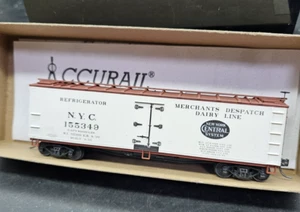 Vagón de tren Accurail HO NYC 40' frigorífico de madera envío de comerciantes línea de lácteos - Imagen 1 de 8