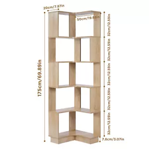 Eckregal Wandregal Holzoptik Regal Küche Bücherregal modern Standregal Neu - Bild 1 von 10