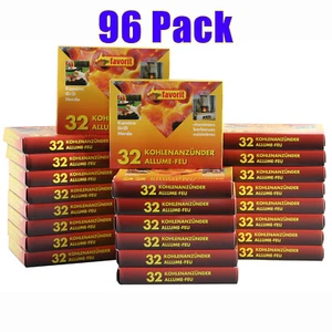 96 Pack Kohleanzünder á 32 Würfel = 3072 Stück NEU+OVP Grillanzünder Anzünder - Bild 1 von 1