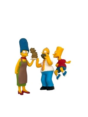 Marge Homer & Bart 辛普森一家电影玩具玩偶 3 件装塑料 2007 煎饼 — 第 1/4 张图片