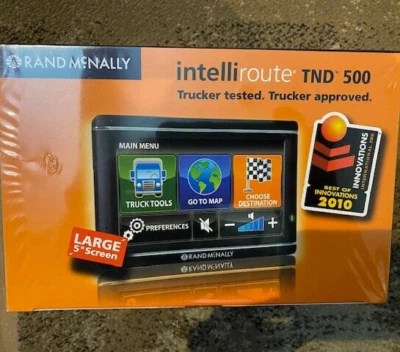 Rand McNally intelliroute TND 500  Portable  GPS for Truckers 5" Screen Read New - Image 1 of 4