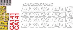 Dynapak CA141 Roller Decal Kit - sehr hochwertige Aftermarket Aufkleber - Bild 1 von 1
