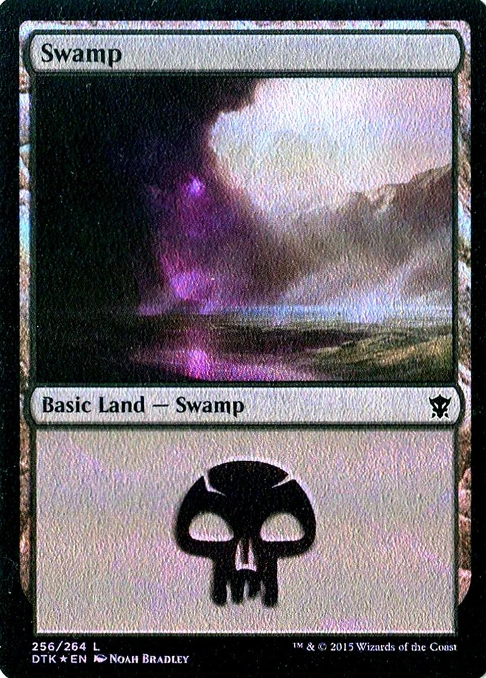 MTG - Dragons of Tarkir - Swamp #256 - Foil - Various conditions - Image 1 of 1