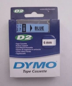 DYMO D2 Kassettenband  blau blue 6mmx10m   1/4 ''x32' Tapekassett    60613  OVP - Bild 1 von 1
