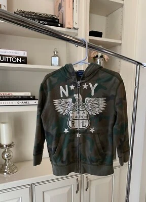 Ralph Lauren Polo Niños Camuflaje Cremallera Sudadera con Capucha Talla 3t Foto 1 de 3