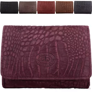 Ladies / Womens Crocodile Design Tri-Fold RFID Protected Wallet / Purse / Holder - Picture 1 of 31